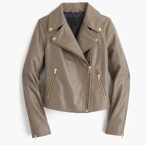 J CREW COLLECTION Leather Moto Jacket
